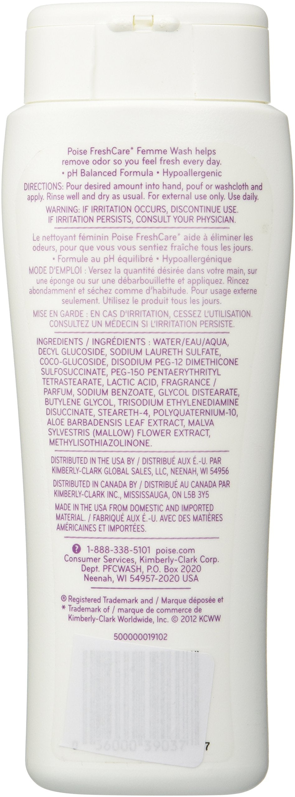 Poise Fresh Care Feminine Wash foam close-up showing gentle lather for daily cleansing.