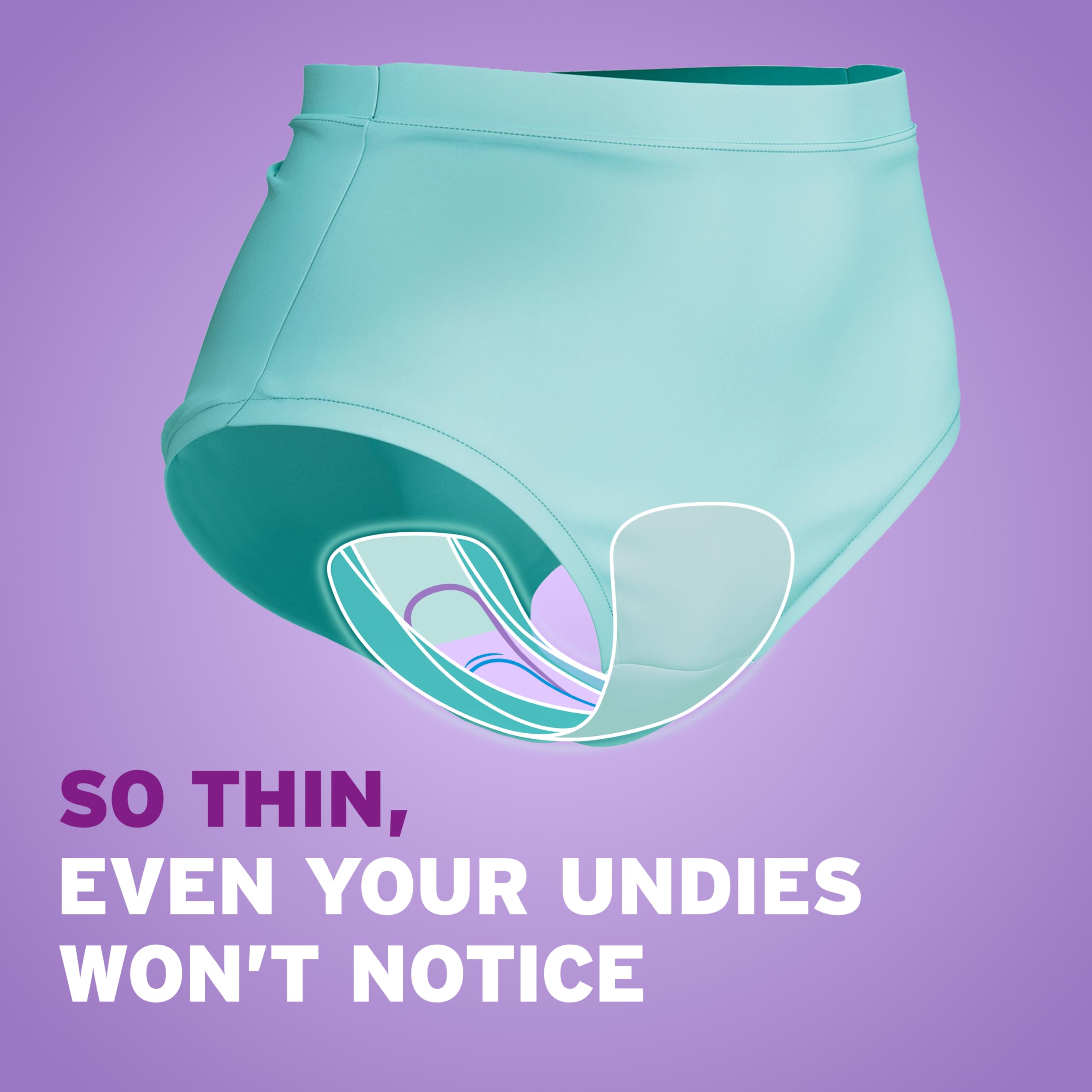 Poise overnight pads offer extended protection for overnight wear