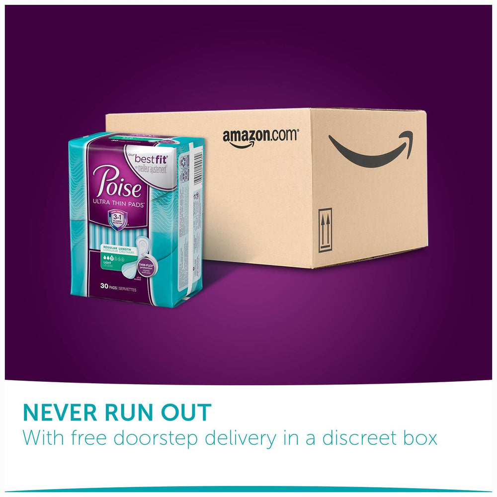 Unscented, fragrance-free Poise pad designed for sensitive days.
