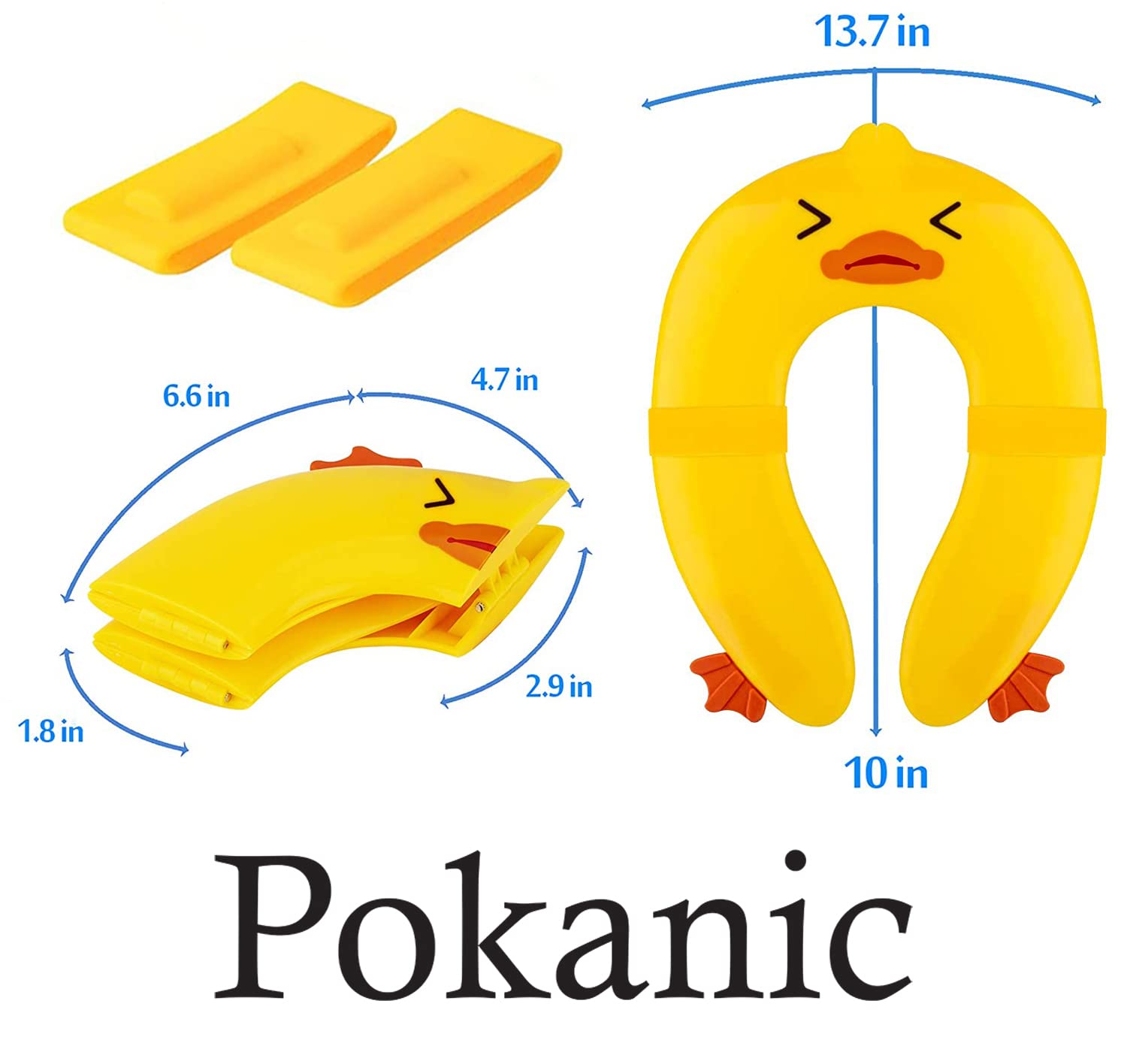 Pokanic foldable seat cover with bag for easy transport.