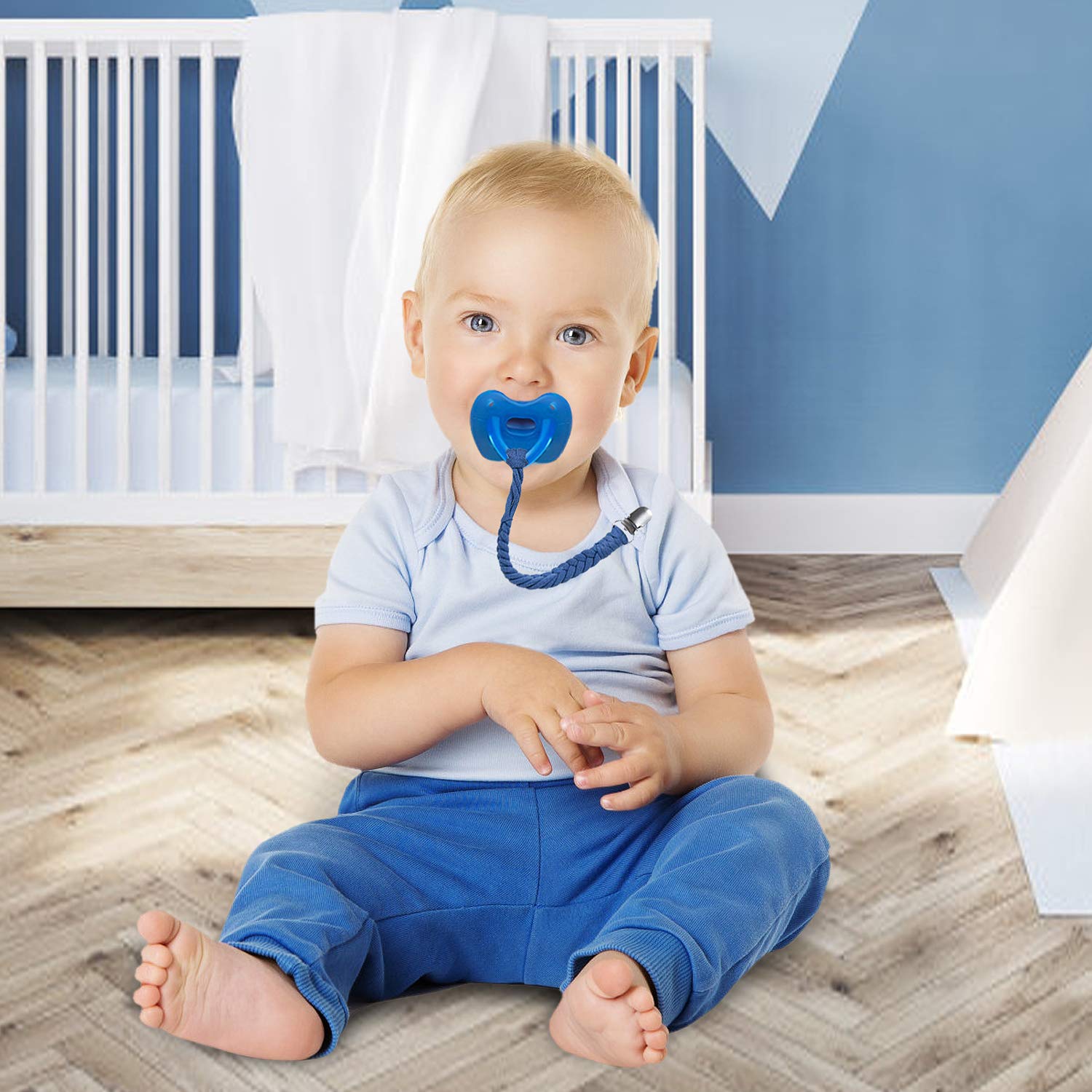 Pokipaw clip shown with a teether, compatible with most toys