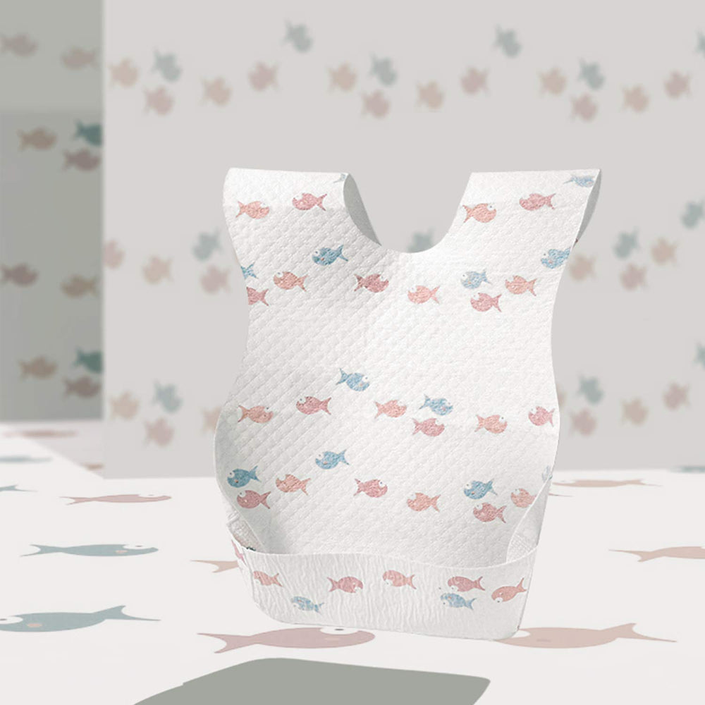 Peel-and-stick design makes dressing quick at home or out.