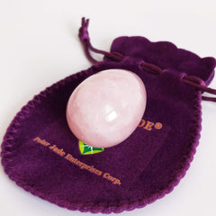 Polar Jade rose quartz yoni egg medium size shot for beginner-friendly use.