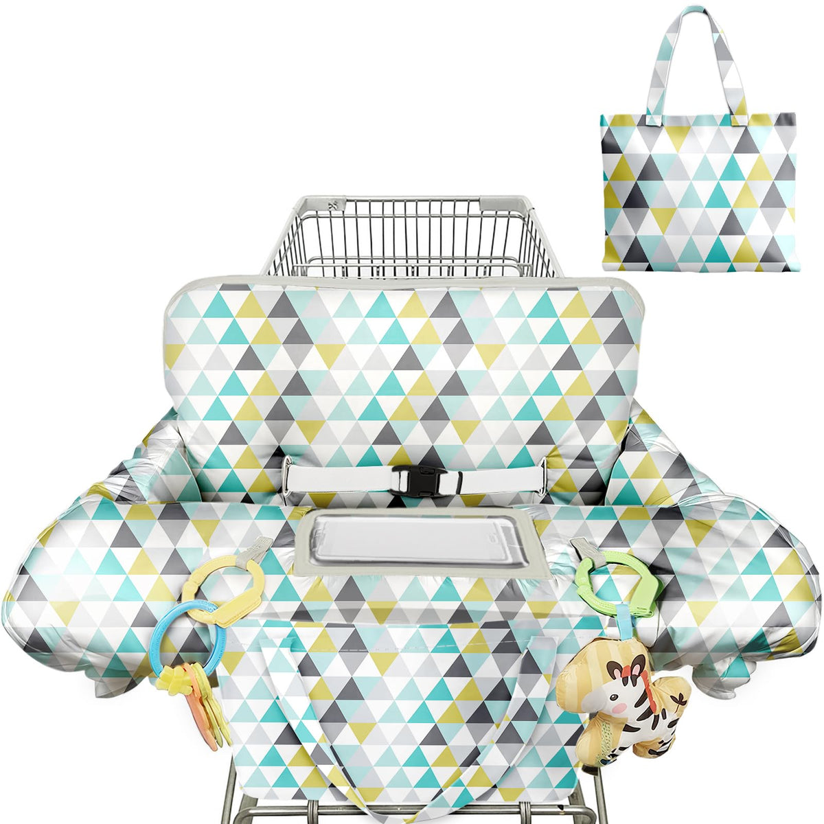 Polovillae 2-in-1 cart cover with safety harness for secure, on-the-go protection