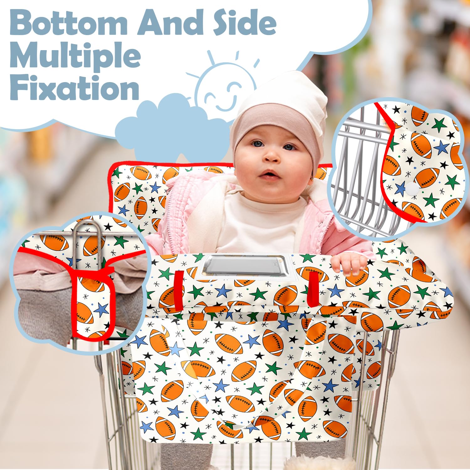 Polovillae cart cover safety harness keeps your child secure.