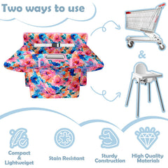 Polovillae adjustable safety harness keeps child secure during shopping trips.