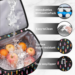 Polovillae cooler bag interior shows spacious 8.5L storage for bottles.
