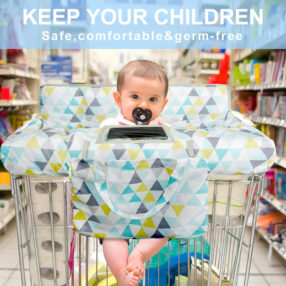 Polovillae high chair cover folds into a portable storage pouch