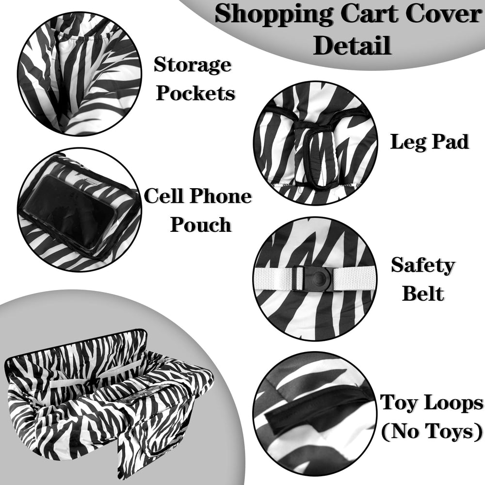 Polovillae water-resistant cart cover keeps carts clean during shopping.