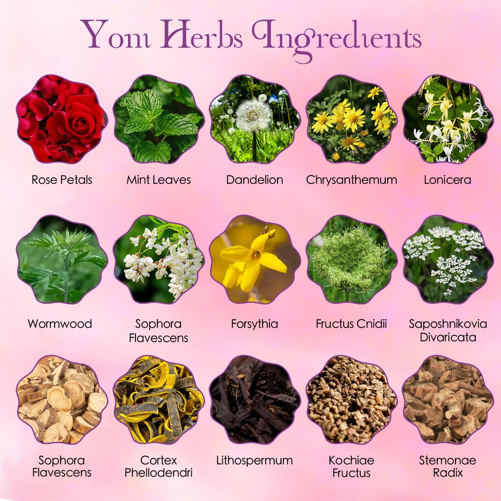 POLYHNIA Yoni Steam Herbs sachets ready for use with a steam pot.
