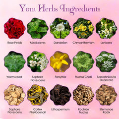 POLYHNIA Yoni Steam Herbs sachets ready for use with a steam pot.