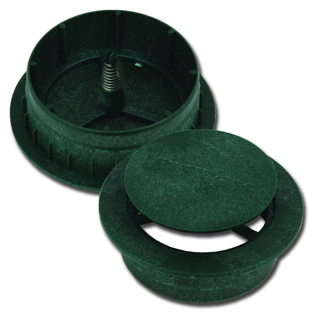 Polylok 4-inch Flow Gate front view showing compact drainage control.