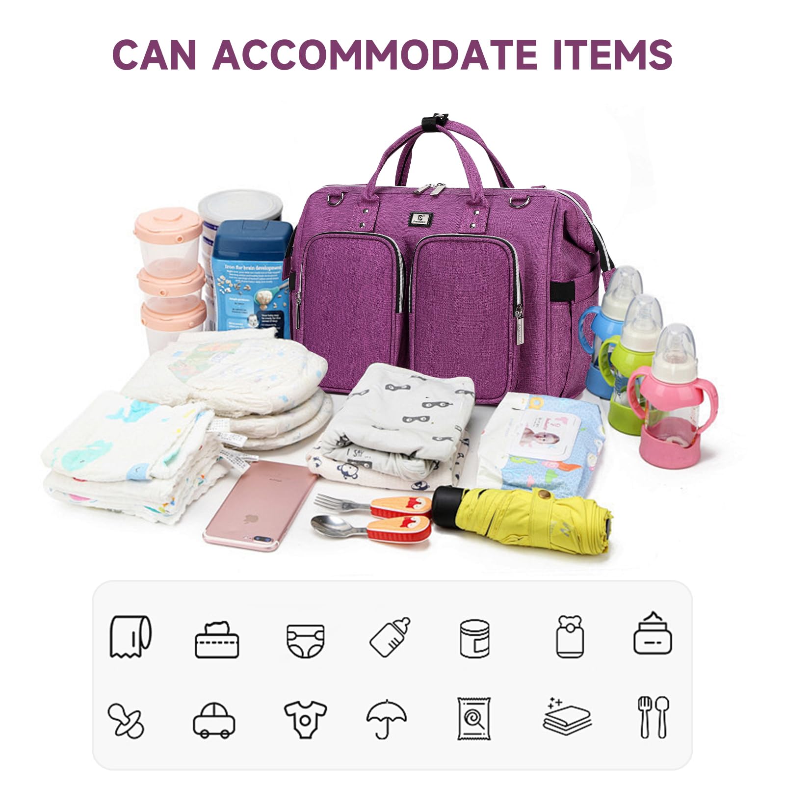 Pomelo Best diaper bag tote durable nylon for daily use