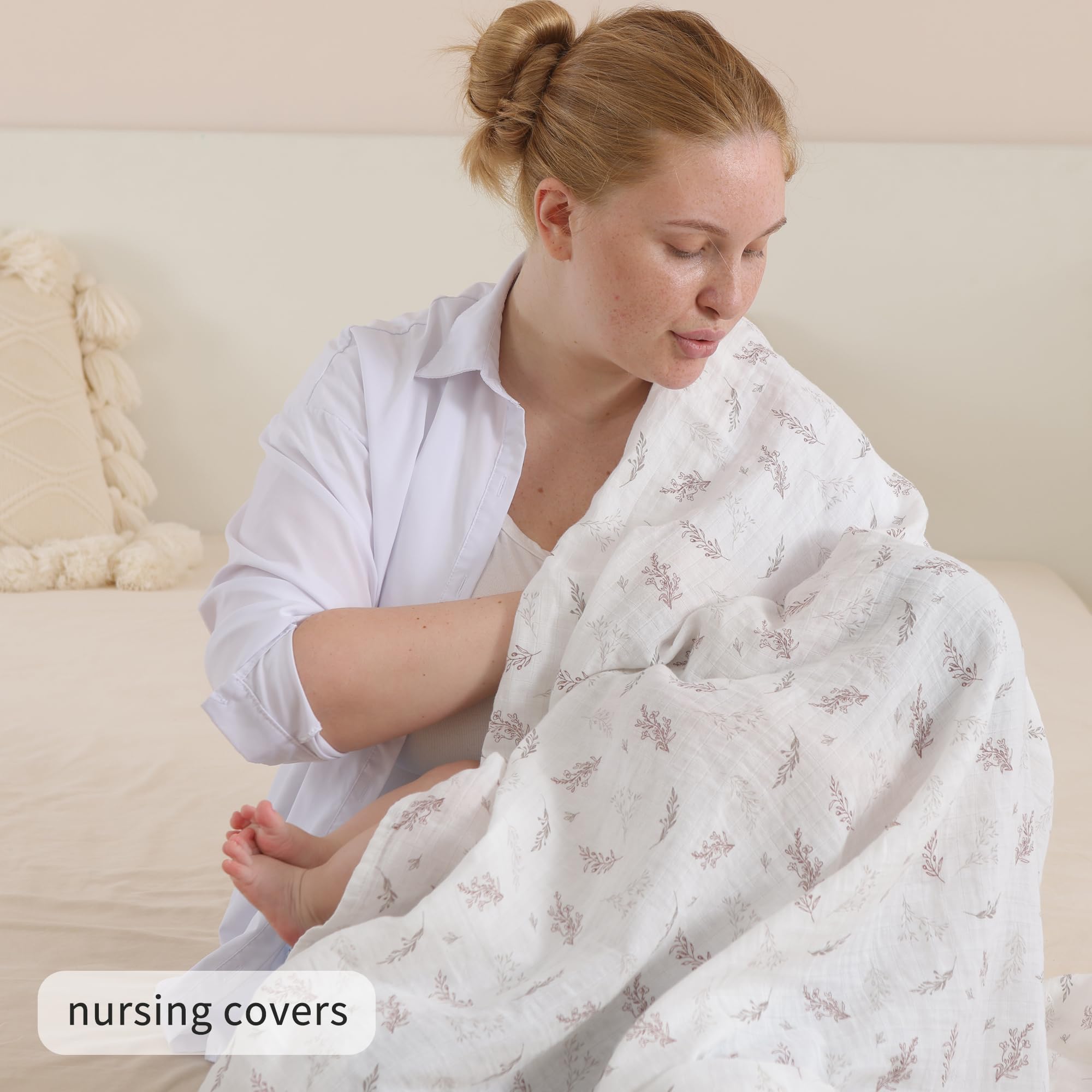 POMISO swaddle used as newborn photography prop for natural, cute poses