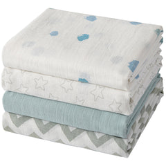 POMISO muslin swaddle stars pattern calm and breathable wrap for newborns