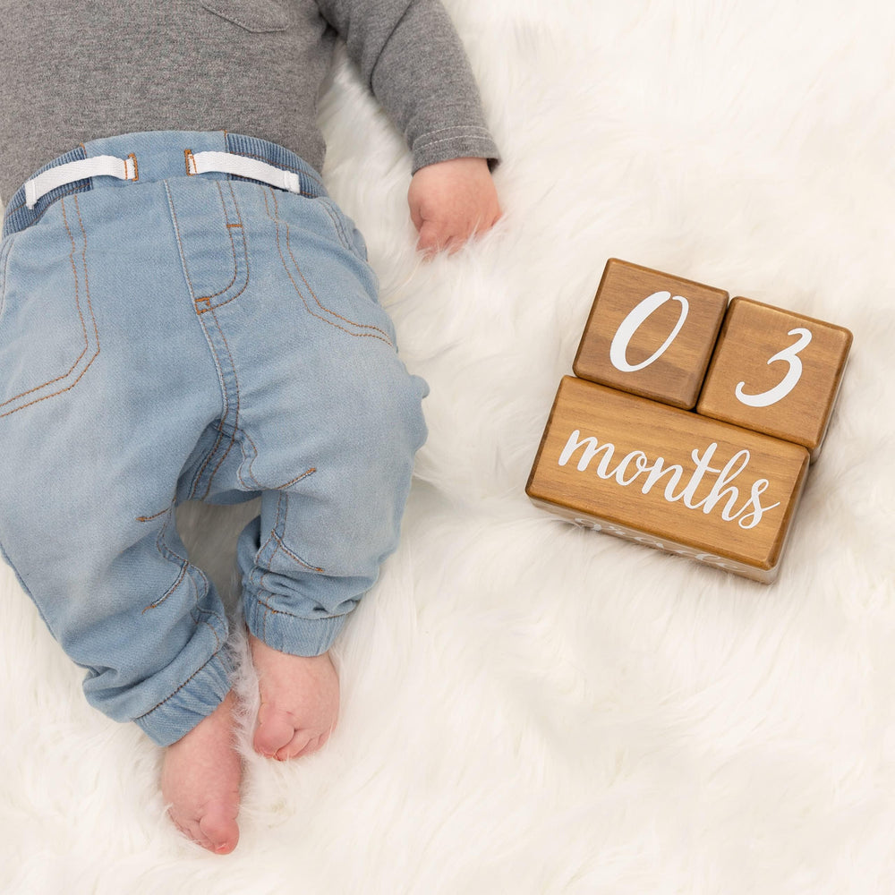 Pondering Pine holiday milestone blocks add seasonal flair to photo sessions.
