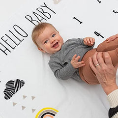 Pondering Pine organic cotton blanket with soft texture for delicate baby skin.