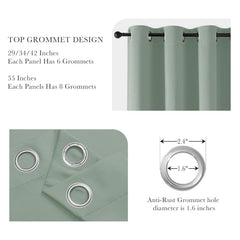 PONY DANCE sage green curtains feature identical fabric on both sides for balanced look.