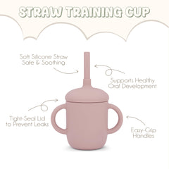 Pookiboo spill-proof cup with straw and lid keeps liquids contained