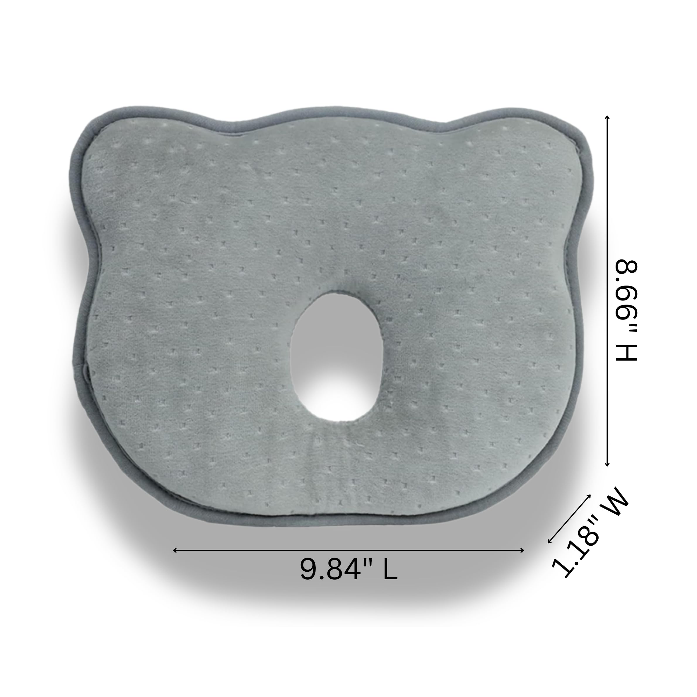 PookSter bear-shaped pillow cover offers soft, breathable comfort for crib or stroller.
