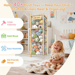 POOSIDE elastic ropes design enables easy plush toy organization and retrieval.