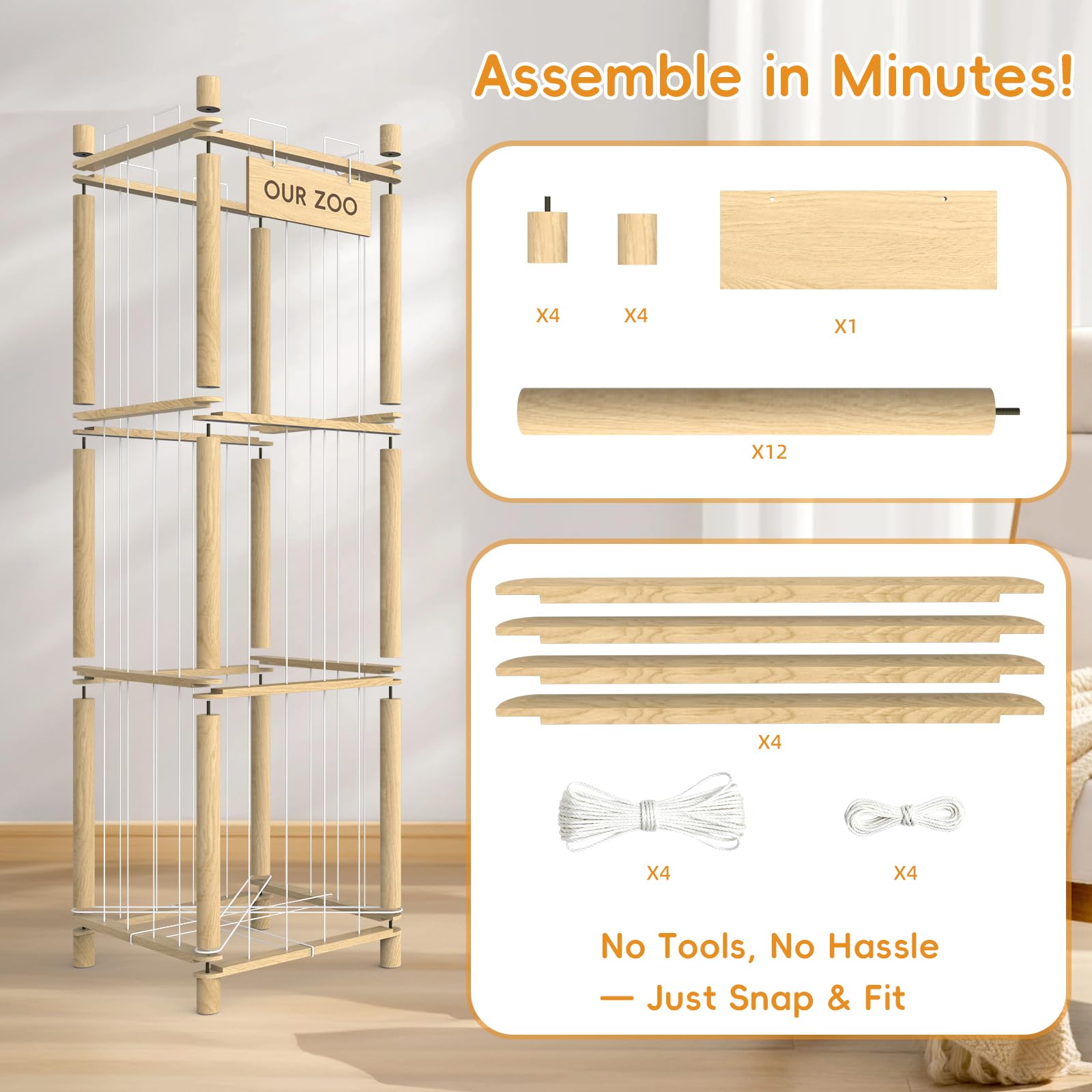 POOSIDE space saving corner unit fits small rooms while keeping toys off the floor