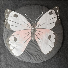 Poowe Butterfly Round Play Pad is machine washable for easy cleanup.
