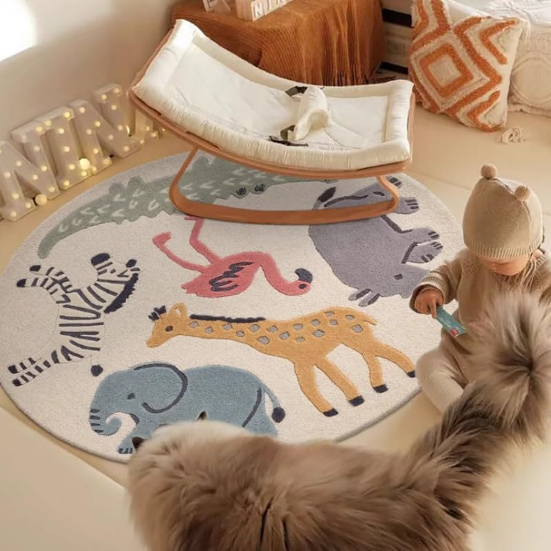 Poowe 120cm rug provides large play area for siblings and friends
