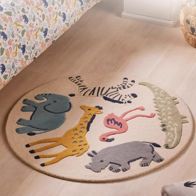 Poowe machine-washable rug for easy cleaning after playtime