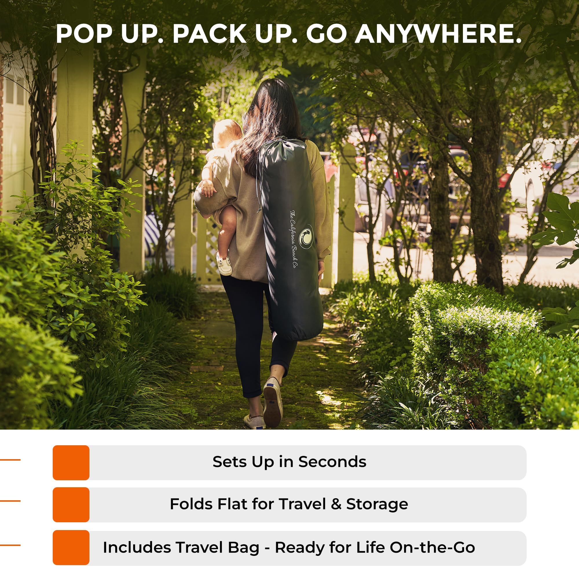 Breathable mesh on POP 'N GO PLAYPEN ensures visibility and airflow.