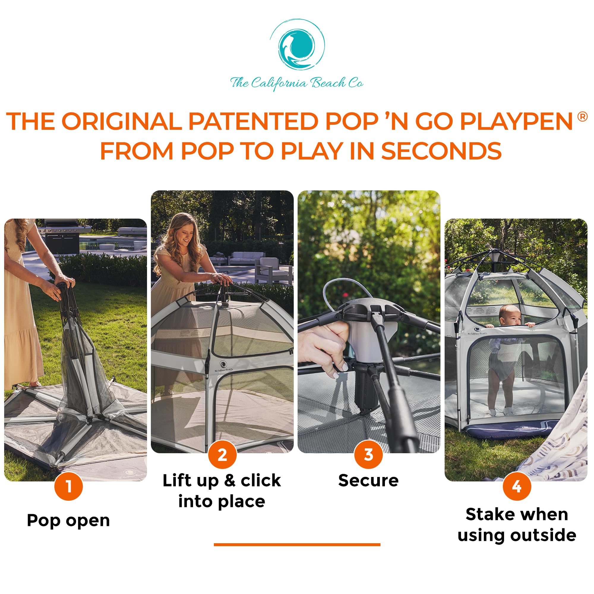POP 'N GO PLAYPEN spacious area invites safe exploration for babies
