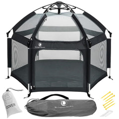 POP 'N GO PLAYPEN sun canopy shields baby from the sun during outdoor time