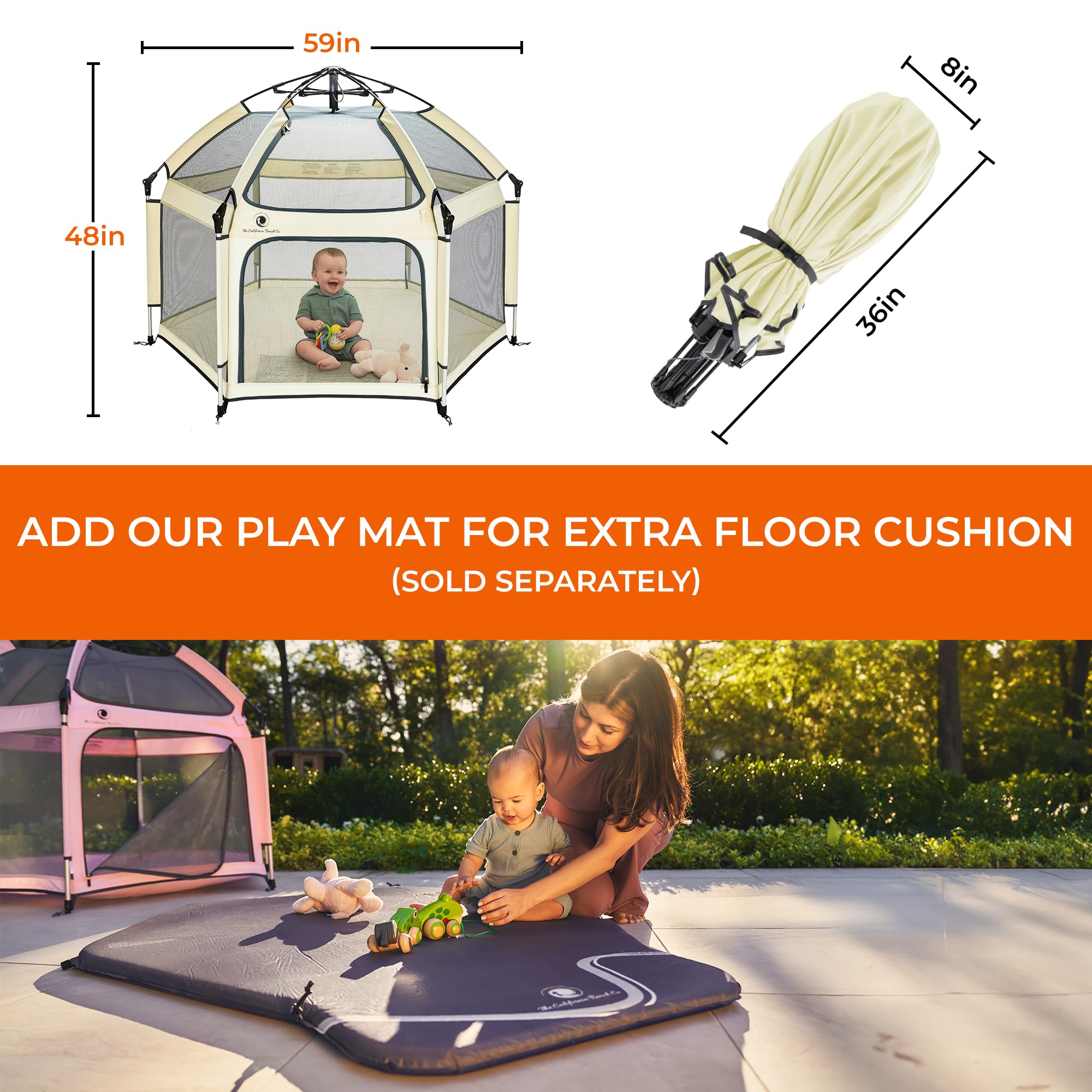 Travel bag included for POP 'N GO PLAYPEN portability.