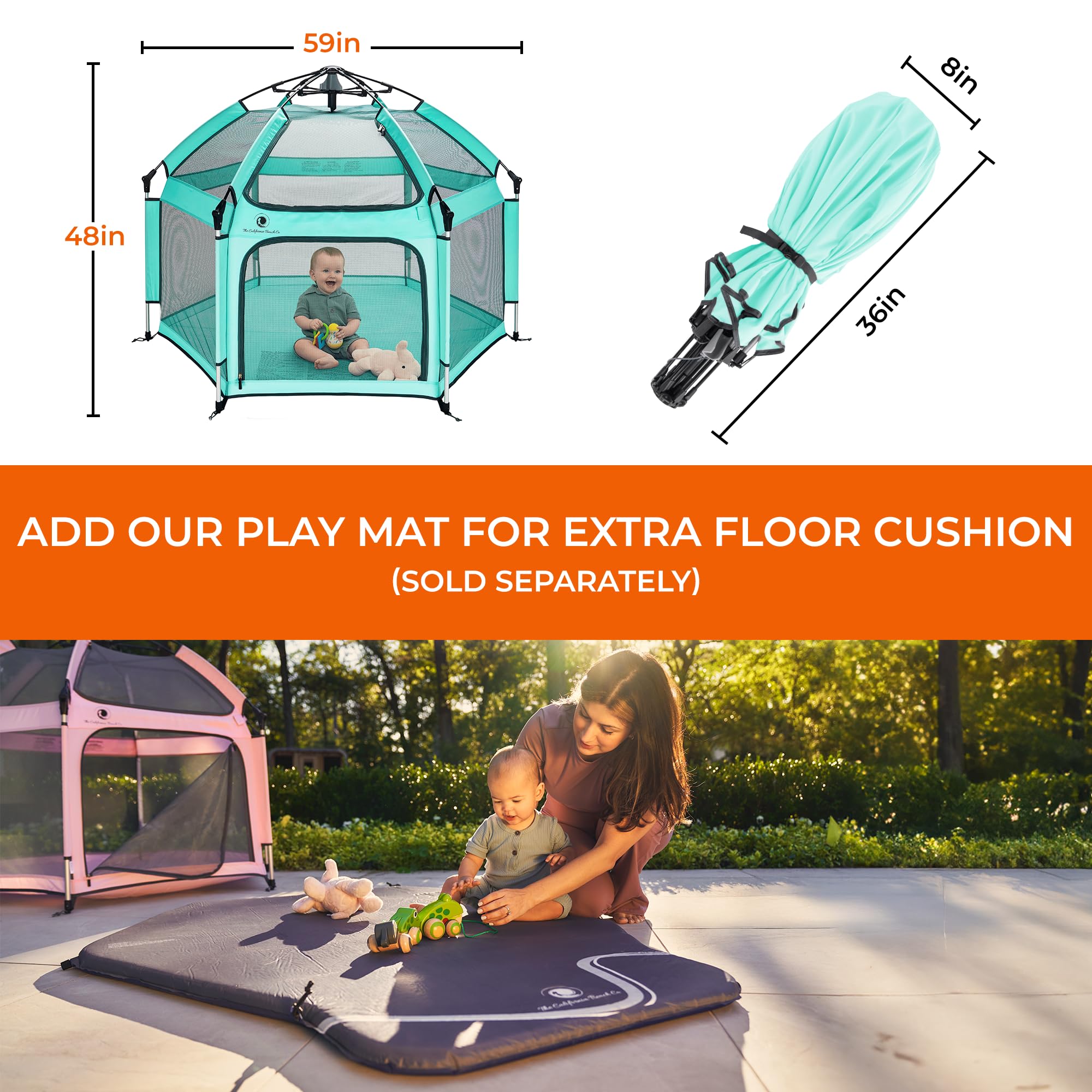 POP 'N GO PLAYPEN travel bag keeps the playpen neatly packed