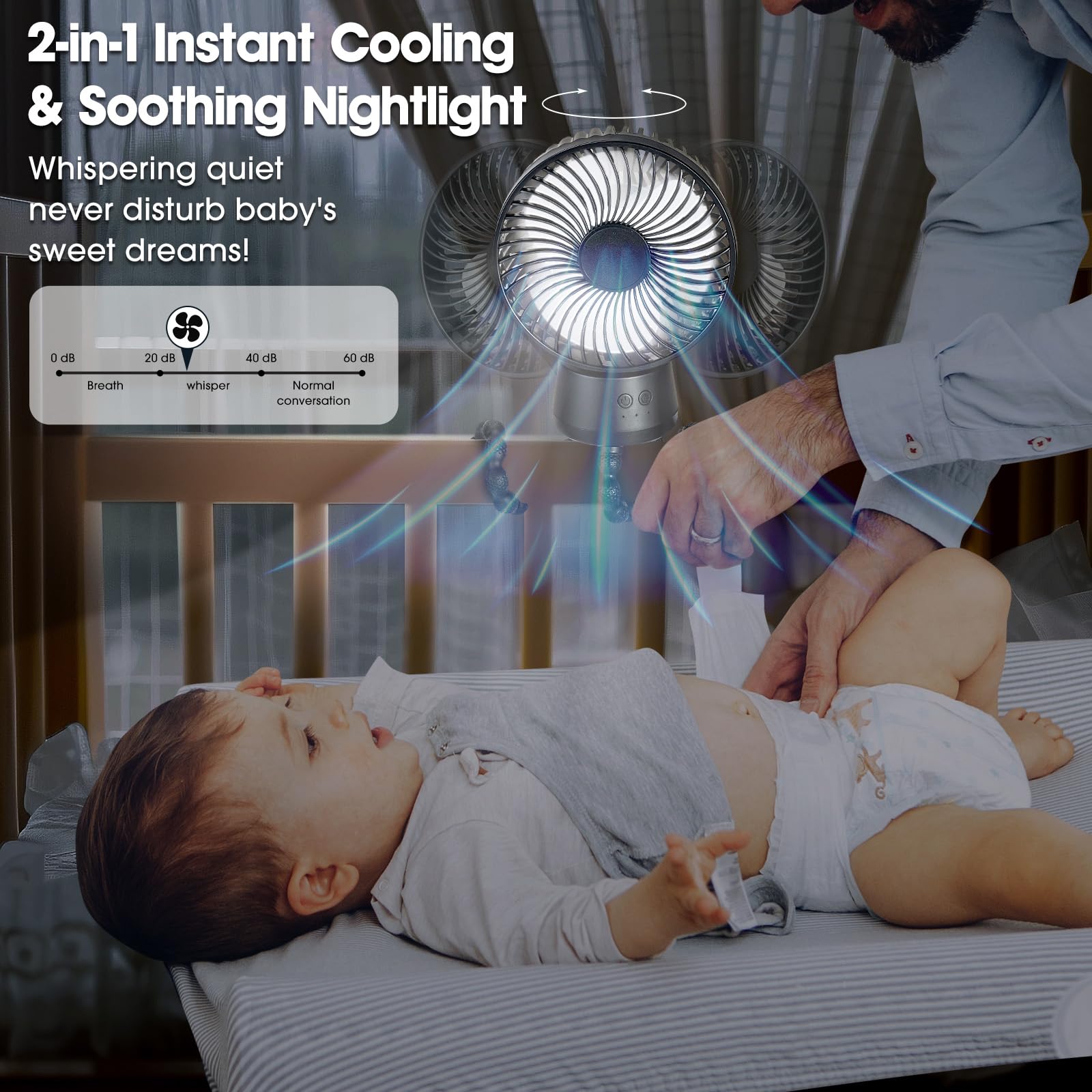 POPERFUN low-noise motor delivers quiet operation for naps and bedtime.