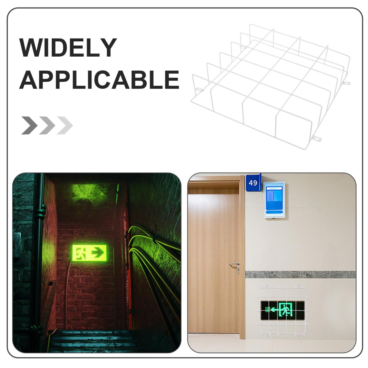 POPETPOP emergency-light protection cage in heavy-duty metal