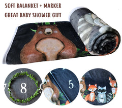 Popfavors woodland blanket soft fleece offers warm, gentle surface during baby photo sessions.