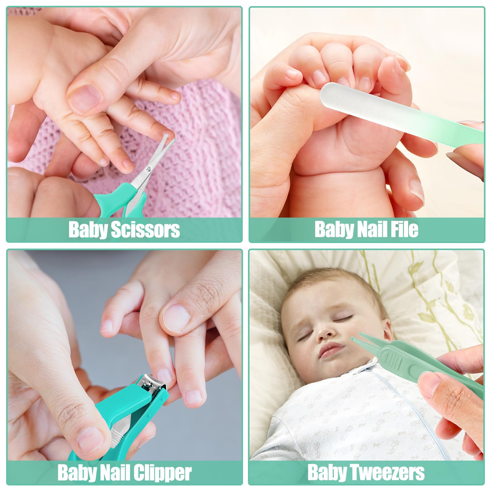 POPYJAN curved nail clipper designed for safe, fast baby manicures.