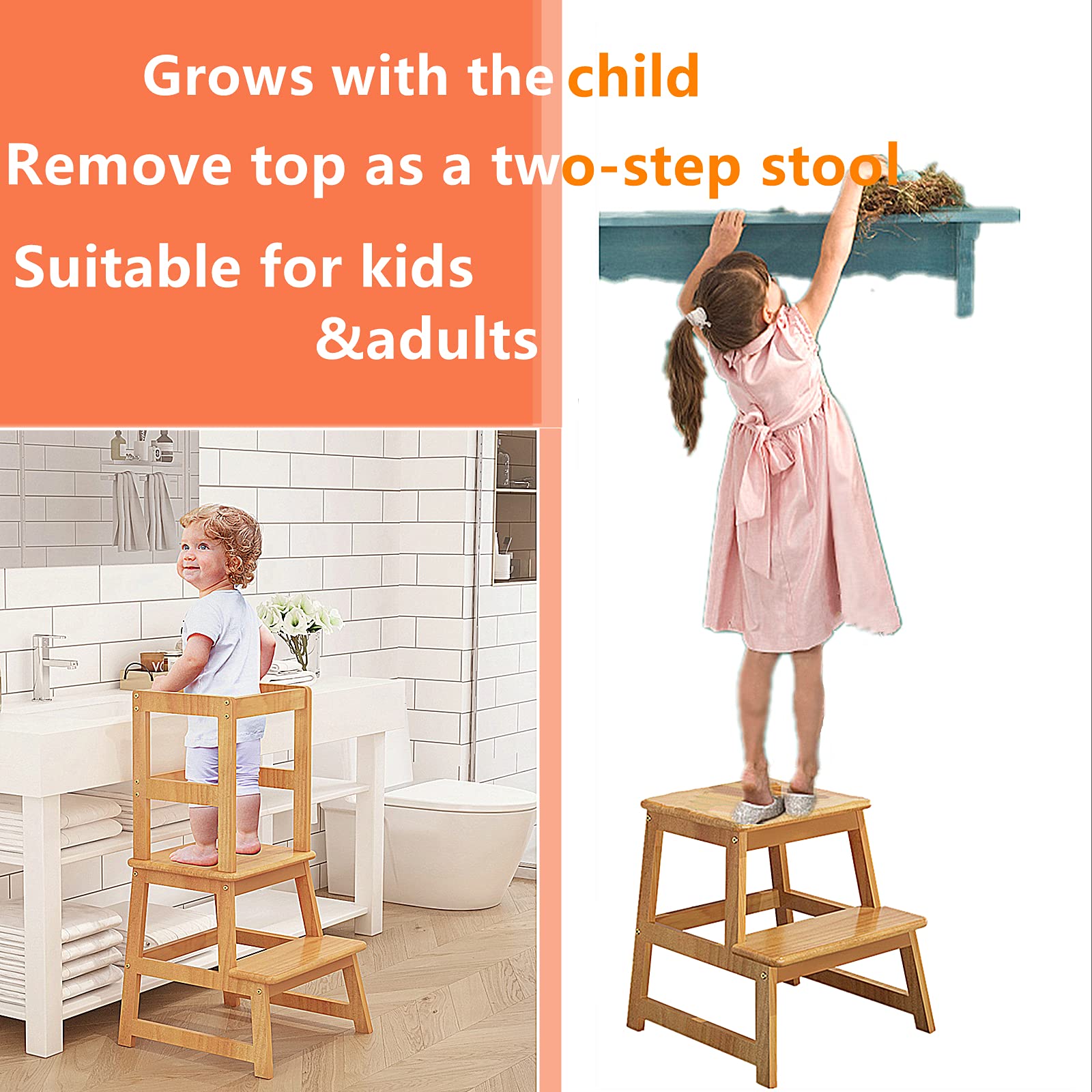 Popin Lover stool features rounded edges for gentle toddler safety.