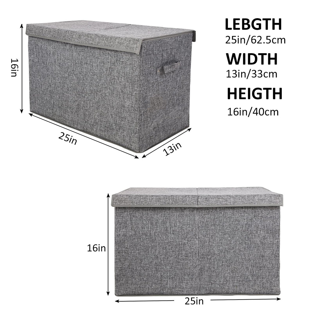 Popoly toy box with rivet reinforced handle for easy transport