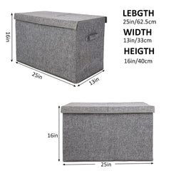 Popoly toy box with rivet reinforced handle for easy transport