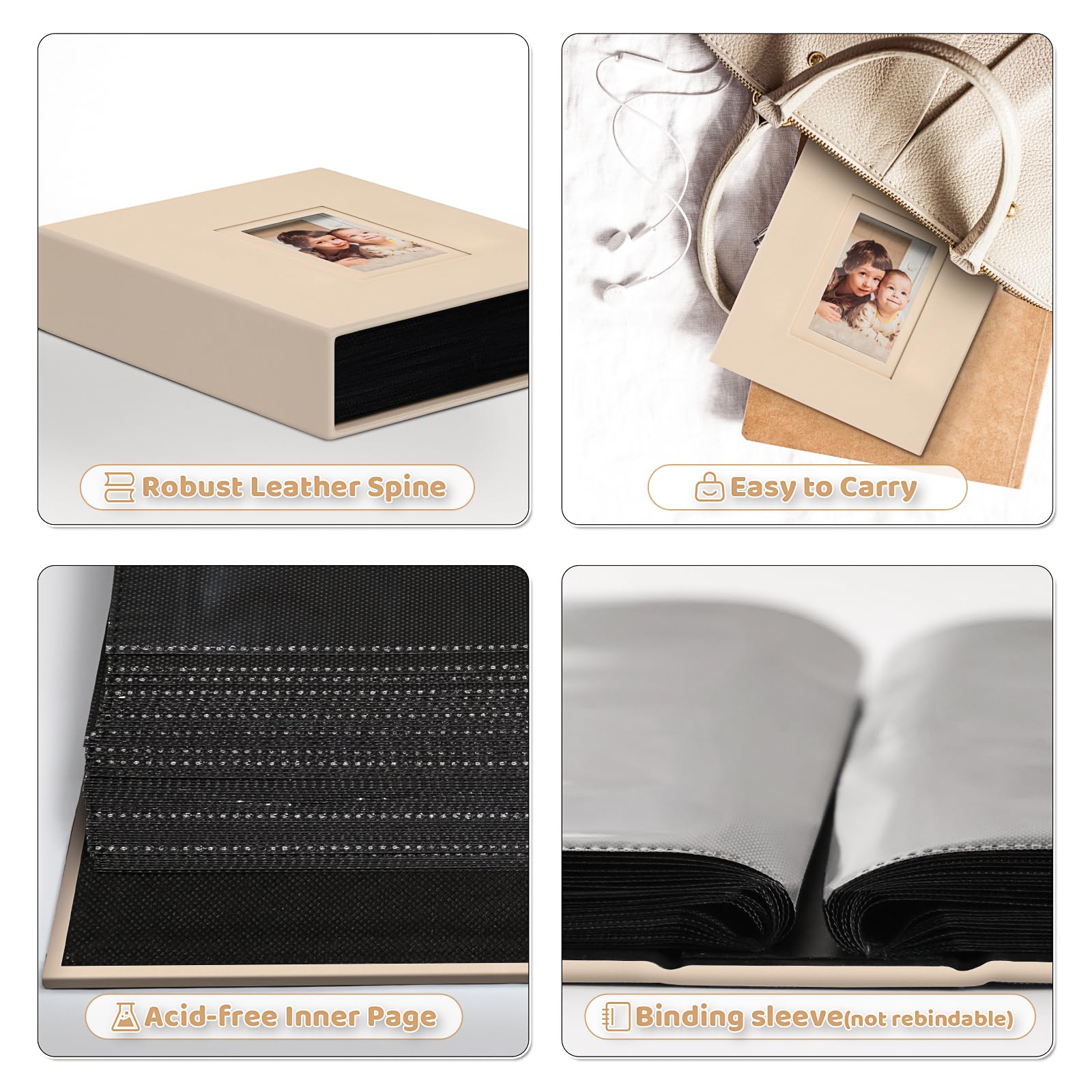 Popotop photo album with 100 pockets helps organize memories.
