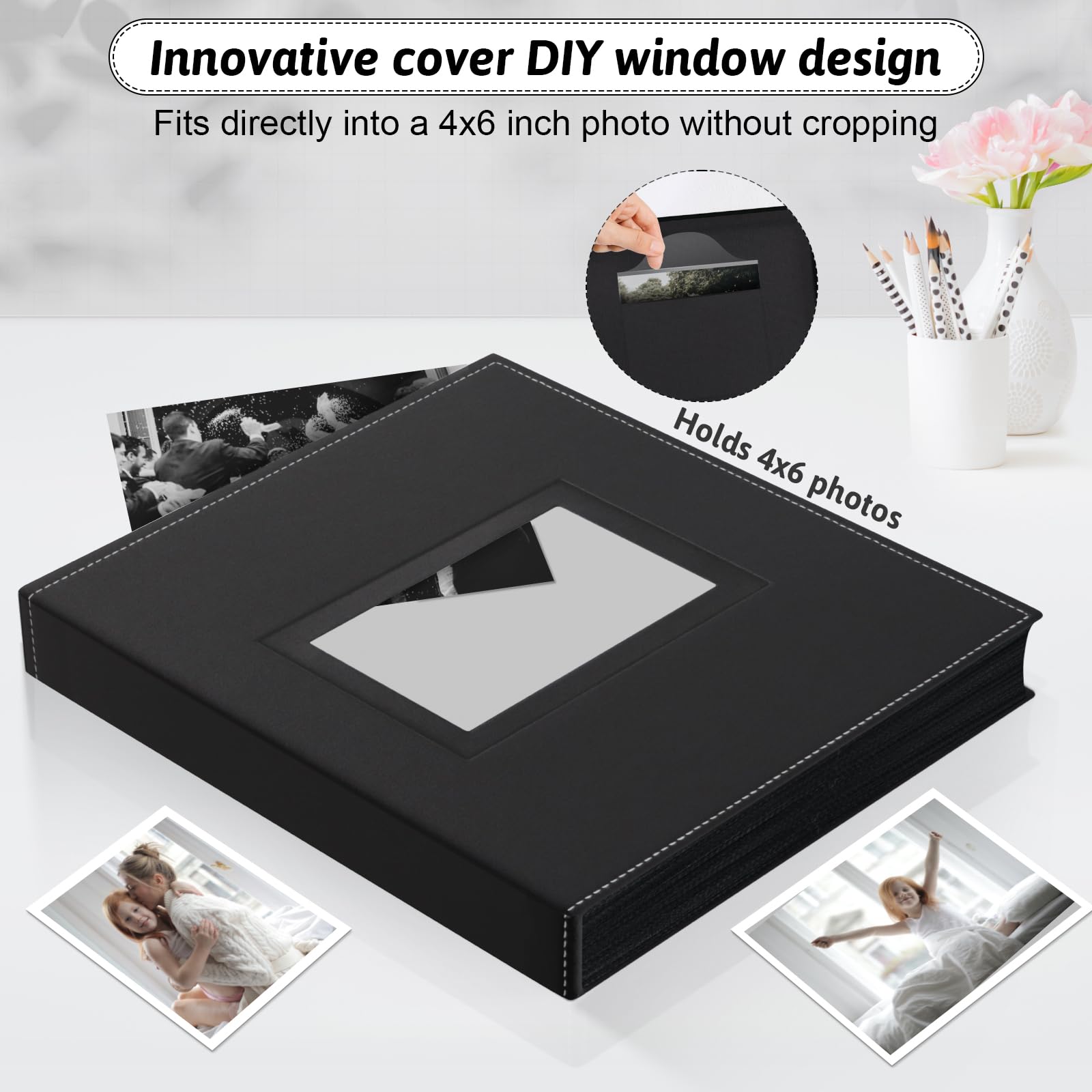 Popotop 4x6 pocket layout inside for easy memory organization.