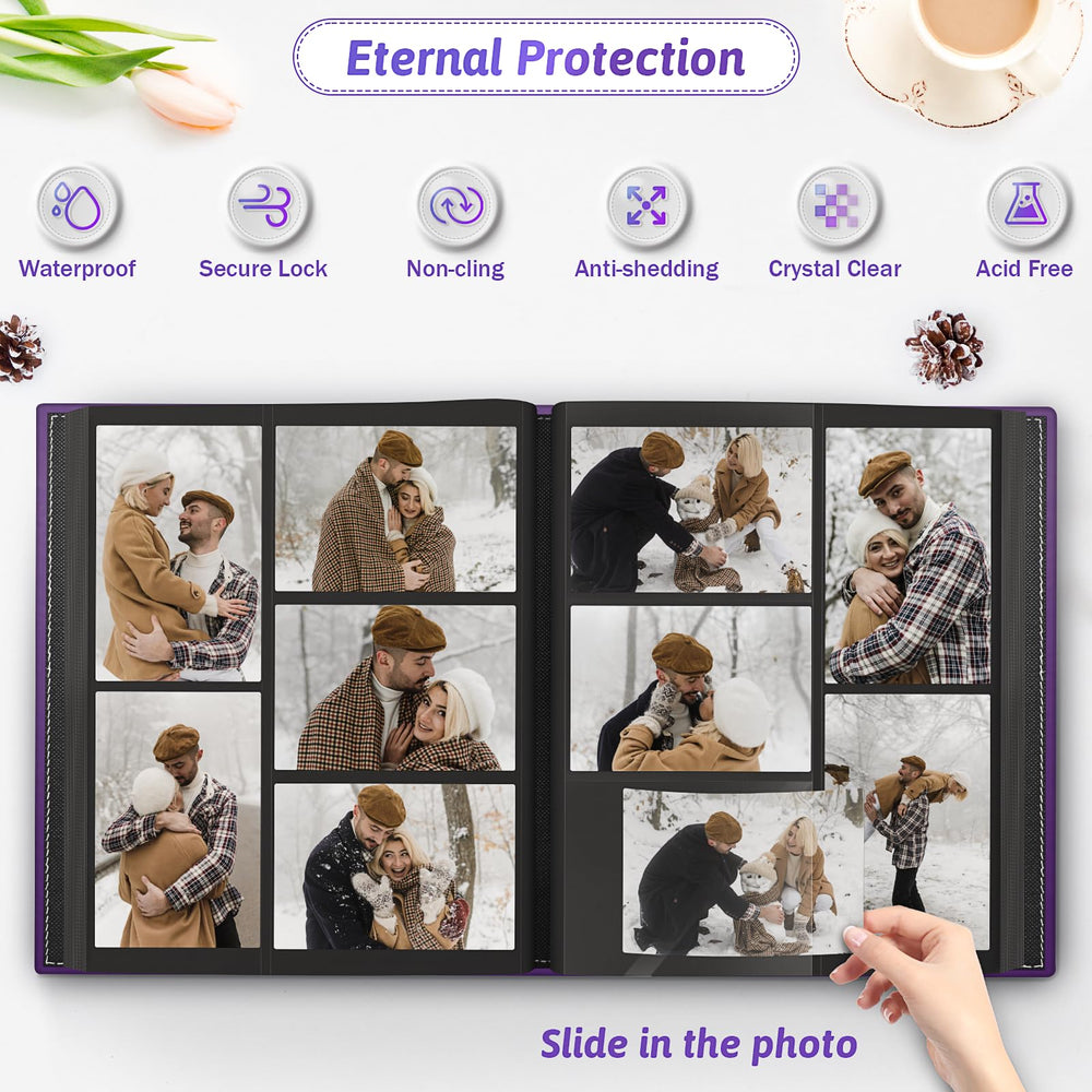 Popotop vegan leather front window keeps memories visible and protected.