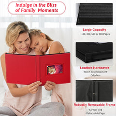 Popotop photo album vegan leather cover offers durable, premium feel