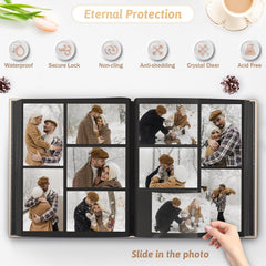 Popotop photo album front window display showcases favorites while protecting them from moisture.