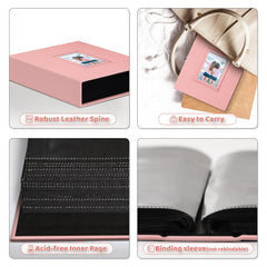 Popotop photo album inner pages with 100 pockets keep memories organized.