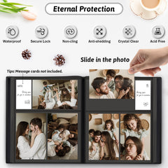 Popotop inner pages with 100 pockets neatly organize photos.