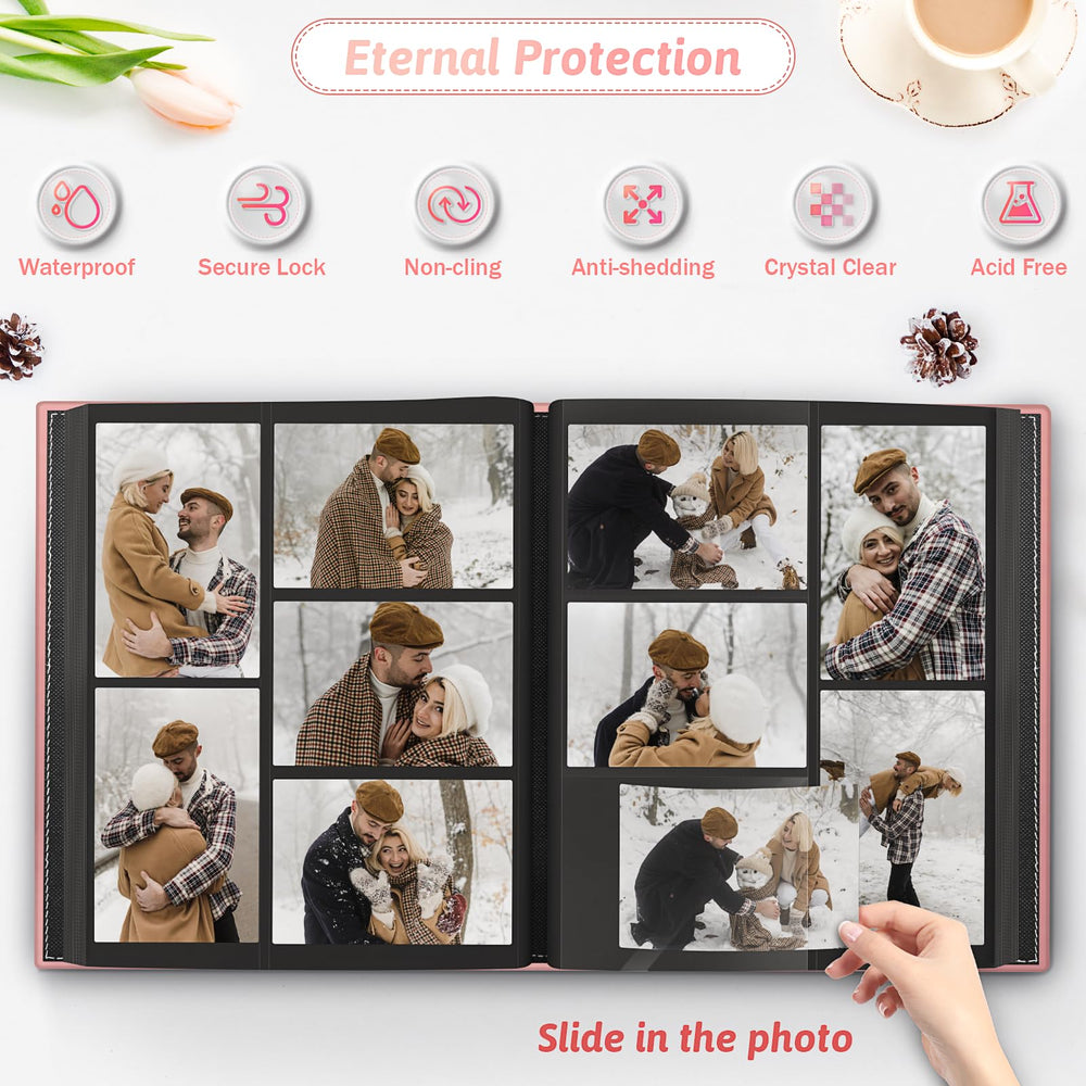 Popotop inner sleeves with 800 pockets help organize keepsakes neatly.