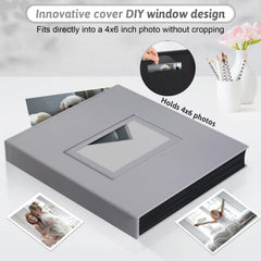 Durable vegan leather cover and acid-free inner pages protect memories